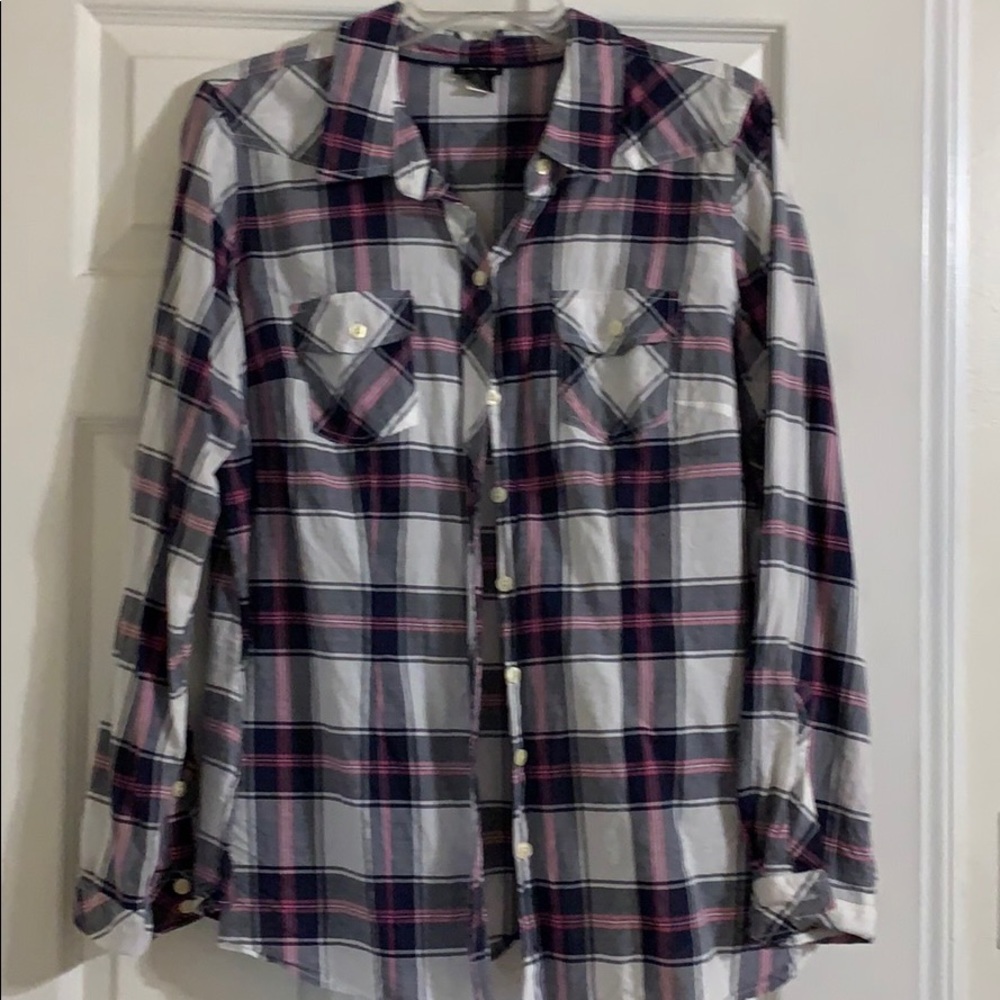 Torrid size 0 plaid shirt